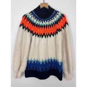 Anthropologie Pilcro Selene Fleece Tunic Sweater Multicolor